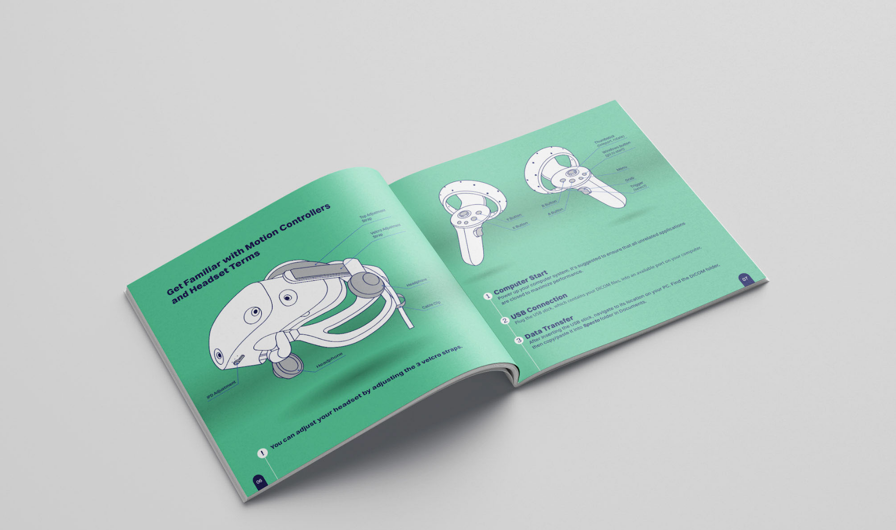 A book displaying diagrams with illustration safety features and design elements for educational purposes.