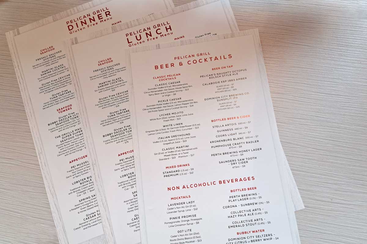 Menu printed on Waterproof Paper