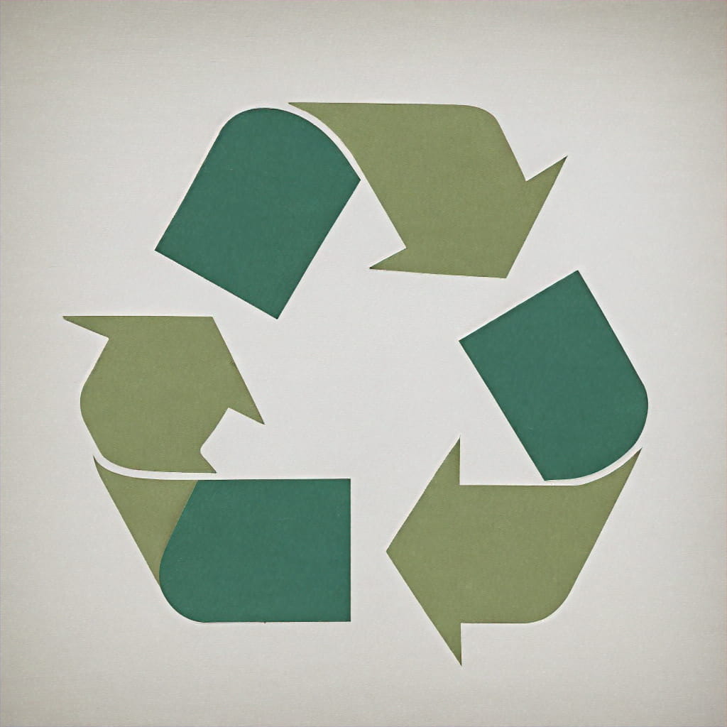 Green recycle sign