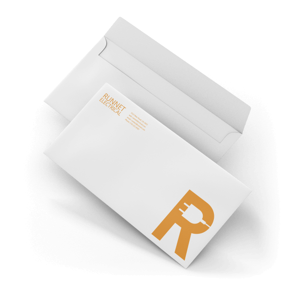 Envelopes printed in pantone colours